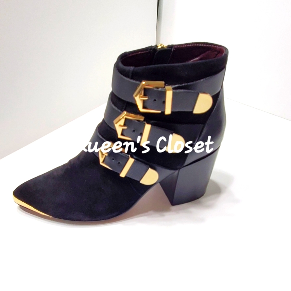 Report Signature | Fairfield Black Suede Ankle Booties